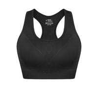 Sykooria Brassiere Sport Femme,Brassiere Yoga Brassiere Femme Coussinets Amovibles Élastique Danse sous-vêtements de Sport 341-Noir L