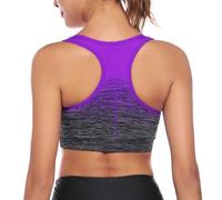 Sykooria Brassiere Sport Femme,Brassiere Yoga Brassiere Femme Coussinets Amovibles Élastique Danse sous-vêtements de Sport Violet L
