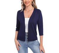 Sykooria Gilet Court Femme Elégante Cardigan Court à Manches 3/4 Ouvert Devant Boléros pour Robe T Shirt Soirée Cérémonie