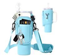 Sykrawki Sac Isotherme Stanley Cup 40oz avec Sangle Réglable - Housse de Protection Accessoires Inclut Poche Téléphone Étui Étanche, Double Paroi Isolation pour Randonnée Camping Voyage Sport（Bleu）