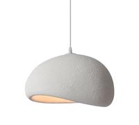 SyLaBy Lustre à abat-jour en pierre simulée de style japonais Wabi-sabi de 50 cm Lampes à suspension en résine à lumière naturelle Éclairage suspendu à vis E27 Éclairage de plafond à fil suspendu régl