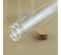 SYLALE 6 pièces 37 * 150mm 125ml Bouchon de Bouteille en Verre Bocal de Stockage épices liège Bouteille Bonbons conteneurs flacons Tube à essai bocaux en Verre