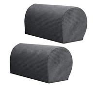 SYLC Housse Coussin Assise Canapé Extensible, Housse Canapé De Siège Dossier Banquette Antidérapant pour Salon Camping-Car Caravane (Medium Grey,Armrests)