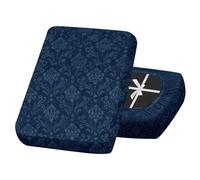 SYLC Housse Coussin Canapé en Velours Gaufré, Housse Assise Canapé Antidérapantes avec 4 Attaches, Housse Siège Dossier pour Banquette/Caravane (Blue,1pc Large backrest)