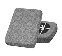 SYLC Housse Coussin Canapé en Velours Gaufré, Housse Assise Canapé Antidérapantes avec 4 Attaches, Housse Siège Dossier pour Banquette/Caravane (Med Grey,1pc X-Large 1 Seat)