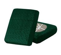 SYLC Housse De Coussin Canapé en Molettage Velours, Housse Assise Canapé Antidérapantes avec Liens, Housse Siège Dossier pour Banquette Camping-Car Caravane (Dark Green,1pc Large Chaise)