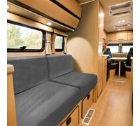 SYLC Housse De Coussin De Siège De Caravane, Velours Housse Banquette Camping Car, Housse De Coussin De Canapé Caravane Extensible (Gray,Square XS)