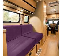 SYLC Housse De Coussin De Siège De Caravane, Velours Housse Banquette Camping Car, Housse De Coussin De Canapé Caravane Extensible (Purple,Rectangle XL)