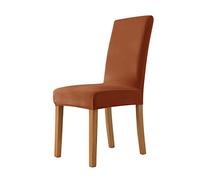 SYLC Housses de chaise en velours peluche pour chaises de salle à manger, Housse de chaise extensible à dossier haut pour protection de chaise, Ensemble de protections de chaise pour mariage