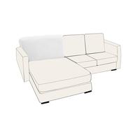 SYLC Housses De Coussin De Siège De Canapé Extensible Velours, Housse Assise Canapé Housse De Protection Canapé Remplacement pour Individuel Coussin (White,Backrest)