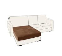 SYLC Housses De Coussin De Siège De Canapé Extensible Velours, Housse Assise Canapé Housse De Protection Canapé Remplacement pour Individuel Coussin (Coffee,Chaise Lounge)