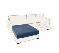 SYLC Housses De Coussin De Siège De Canapé Extensible Velours, Housse Assise Canapé Housse De Protection Canapé Remplacement pour Individuel Coussin (Blue,Chaise Lounge)