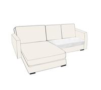 SYLC Housses De Coussin De Siège De Canapé Extensible Velours, Housse Assise Canapé Housse De Protection Canapé Remplacement pour Individuel Coussin (White,Larger 2 Seat)