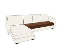 SYLC Housses De Coussin De Siège De Canapé Extensible Velours, Housse Assise Canapé Housse De Protection Canapé Remplacement pour Individuel Coussin (Coffee,Larger 3 Seat)