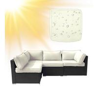 SYLC Housses De Coussins De Canapé Terrasse Hydrofuges Housses De Coussins De Jardin en Rotin avec Fermeture éclair Imperméables pour Forme en L/Coin (1 pièce 65×65×10 cm,Ivory)