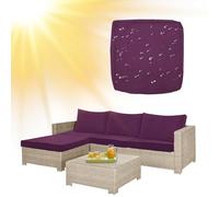 SYLC Housses De Coussins De Canapé Terrasse Hydrofuges Housses De Coussins De Jardin en Rotin avec Fermeture éclair Imperméables pour Forme en L/Coin (1 pièce 60×55×10 cm,Purple)