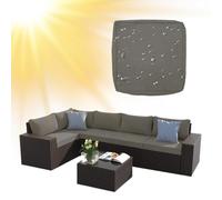 SYLC Housses De Coussins De Canapé Terrasse Hydrofuges Housses De Coussins De Jardin en Rotin avec Fermeture éclair Imperméables pour Forme en L/Coin (1 pièce 60×60×10 cm,Light Grey)