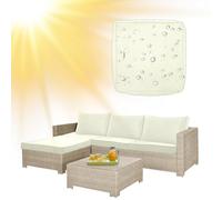 SYLC Housses De Coussins De Canapé Terrasse Hydrofuges Housses De Coussins De Jardin en Rotin avec Fermeture éclair Imperméables pour Forme en L/Coin (1 pièce 60×55×10 cm,Ivory)