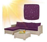 SYLC Housses De Coussins De Canapé Terrasse Hydrofuges Housses De Coussins De Jardin en Rotin avec Fermeture éclair Imperméables pour Forme en L/Coin (1 pièce 55×45×10 cm,Purple)