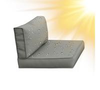 SYLC Housses De Coussins De Canapé Terrasse Hydrofuges Housses De Coussins De Jardin en Rotin avec Fermeture éclair Imperméables pour Forme en L/Coin (1 pièce 65×33×10 cm,Light Grey)