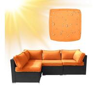SYLC Housses De Coussins De Canapé Terrasse Hydrofuges Housses De Coussins De Jardin en Rotin avec Fermeture éclair Imperméables pour Forme en L/Coin (1 pièce 65×65×10 cm,Golden)