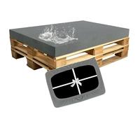 SYLC Impermeable Housse Coussin Palette Exterieur, Housse Assise Salon De Jardin Élastique avec 4 Cordon Dattache, Housses pour Meubles en Palettes Europe (Lightgrey,Seat 120×80×15cm)