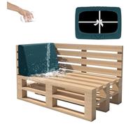 SYLC Impermeable Housse Coussin Palette Exterieur, Housse Assise Salon De Jardin Élastique avec 4 Cordon Dattache, Housses pour Meubles en Palettes Europe (Teal,Corner Back 60×40×10/20)