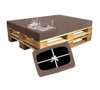 SYLC Impermeable Housse Coussin Palette Exterieur, Housse Assise Salon De Jardin Élastique avec 4 Cordon Dattache, Housses pour Meubles en Palettes Europe (Taupe,Seat 120×80×15cm)