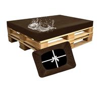 SYLC Impermeable Housse Coussin Palette Exterieur, Velours Housse Assise Salon De Jardin Élastique, Housses pour Meubles en Palettes Europe (Caramel,Seat 120×80×15cm)