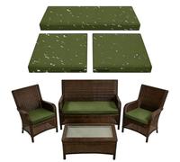 SYLC Lot de 3 Jardin Exterieur Housse Coussin, Impermeable Housses Assise canapé Protection avec Fermeture Éclair, Housse Siège Salon Terrasse (Matcha Green,2pcs 50×50×5cm＋1pc 107×46×8cm)