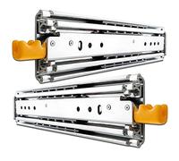 SYLJ Rail Coulisse Tiroir Ultra Charge Lourde 1000 1100 1200 1300 1400 1500 1600 1700 1800 1900 2000mm Coulisses Extension Complète avec Verrouillage, Charge 180cm, 1 Paire (Taille : 60in(150cm))