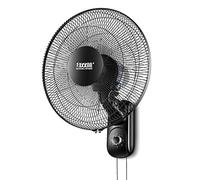 SYLJ Ventilateur Mural Oscillant Murale muraux, 38cm/41cm/50cm, Rotation À 90°, 3 Vitesses, Silencieux, Interrupteur à Tirette, pour Accueil Bureau Restaurant, 60W, Noir (Size : 15 inches)