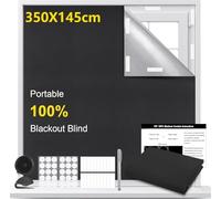 Sylken Store occultant portable à coller pour fenêtres, rideaux occultants temporaires adaptés pour couper n'importe quelle forme de taille, pour chambre, intérieur et extérieur, etc.