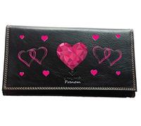 Syl'la Compagnon Tout-en-Un Porte chéquier en Simili Cuir Personnalisé Cœur Rose avec Prénom
