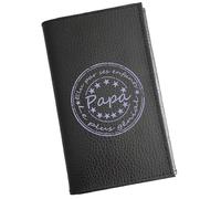 Syl'la - Etui Carte Grise Porte-papiers Voiture Cuir Noir pour Homme - Personnalisé Papa Enfants Genial