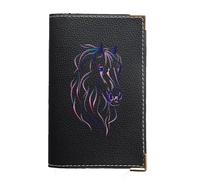 Syl'la Etui Porte Carte Grise Papier Voiture en Simili Noir personnalisé Cheval pour Femme ou Homme - Fabriqué en France