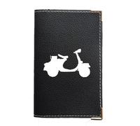 Syl'la Etui Porte Carte Grise Papier Voiture en Simili Noir personnalisé Scooter pour Homme ou Femme - Fabriqué en France