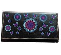Syl'la Mandala Bleu Porte Compagnon Tout en Un pour Femme Noir