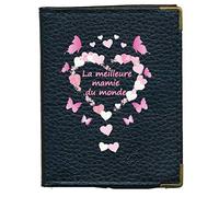 Syl'la Meilleure Mamie du Monde Etui Porte Cartes bancaire Credit, fidélité Noir - pour 24 Cartes pour Femme