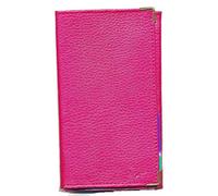 Syl'la Porte Carte Grise et Papier Voiture en Cuir pour Femme ou Homme Fushia