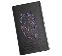 Syl'la - Porte-papiers Voiture Cuir Noir - Étui Carte Grise, permis pour Homme - Personnalisé Cheval