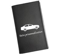 Syl'la - Porte-papiers Voiture Cuir Noir Personnalisé Auto Étui Carte Grise, permis pour Homme et Femme