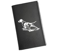 Syl'la - Porte-papiers Voiture Cuir Noir Personnalisé Chien de Chasse - Étui Carte Grise, permis pour Homme et Femme