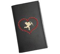 Syl'la - Porte-papiers Voiture Cuir Noir Personnalisé Cupidon - Étui Carte Grise, permis pour Homme et Femme