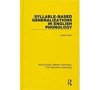 Syllable-Based Generalizations In English Phonology