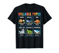 Syllable Types Phonics Guide for Reading T-Shirt