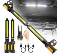 SYLSTAR Baladeuse LED Mecanicien avec Contrôle Capteur, 2400LM Lampe Mecanicien, 4400mAh Lampe de Travail avec Crochets et Base Magnétique, projecteur Led Rechargeable pour Réparation Auto, Atelier