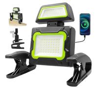 SYLSTAR Baladeuse LED Mécanicien avec Pince, 30W Lampe de Travail Magnétique, 5 Modes Lampe Mécanicien avec Fonction Powerbank, Rotation à 350°, Baladeuse LED pour Réparation Auto, Atelier