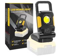 SYLSTAR Projecteur LED Rechargeable Compatible avec Dewalt 18V, 25W Projecteur LED Chantier avec 3 Modes d'Éclairage, Double Port USB et Protection Basse Tension Améliorée (Batterie Non Incluse)