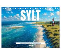 Sylt - Acrylmalerei von der Nordsee-Insel (Tischkalender 2026 DIN A5 quer), CALVENDO Monatskalender: Deutschland-Kalender mit Motiven aus ... Ein Kunstkalender für Liebhaber der Nordsee